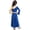 Royal Blue, variant on Kids Girls Bronzing Cloth Patchwork Style Liturgical Praise Dance Dress Long Sleeve Lyrical Worship Dancewear