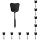 thumbnail image 3 of Kearding Reemplazo de matamoscas de acero inoxidable, antideslizante, portátil, ergonómico, 12cm, PE, PVC, para restaurante, matamoscas, negro Negro 10Conjunto, 3 of 6