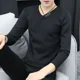thumbnail image 3 of Suéter de punto de color sólido para hombre, jersey de negocios negro, ropa de hombre blanca lisa, sudadera con cuello en V, cálida, informal, tendencia 2024 XT, 3 of 5