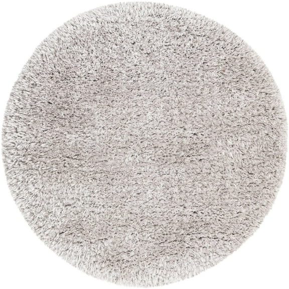 Unique Loom Marilyn Monroe Opulence Shag Collection Area Rug - (3' 3" Round Silver Screen)