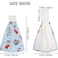 thumbnail image 3 of 1 Pcs Hanging Towels, Dish Towels Kittens with Christmas Hats Socks Absorbent Hand Towels with Hanging Loop Washcloth for Bathroom Kitchen, 3 of 7