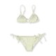 thumbnail image 1 of Roxy Bikini de 2 piezas con lazo lateral deslizante para mujer, blanco roto, pequeño Roxy Bikini, 1 of 2