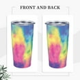 thumbnail image 3 of Colorful 20oz Tumbler, Rainbow Stainless Steel Travel Coffee Mug with Lid Straw, Colored Thermal Cup Water Bottle Multicolor Double Wall Vacuum Insulated Coffee Cup for Hot and Cold Drinks, 3 of 7
