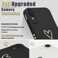 thumbnail image 4 of Compatible with iPhone Xr Case 6.1 inch for Women Girls, Cute Luxury Love Heart [Soft Anti-Scratch Full Camera Lens Protective Cover] Silicone Girly Shockproof Phone Case for iPhone Xr-Black, 4 of 14