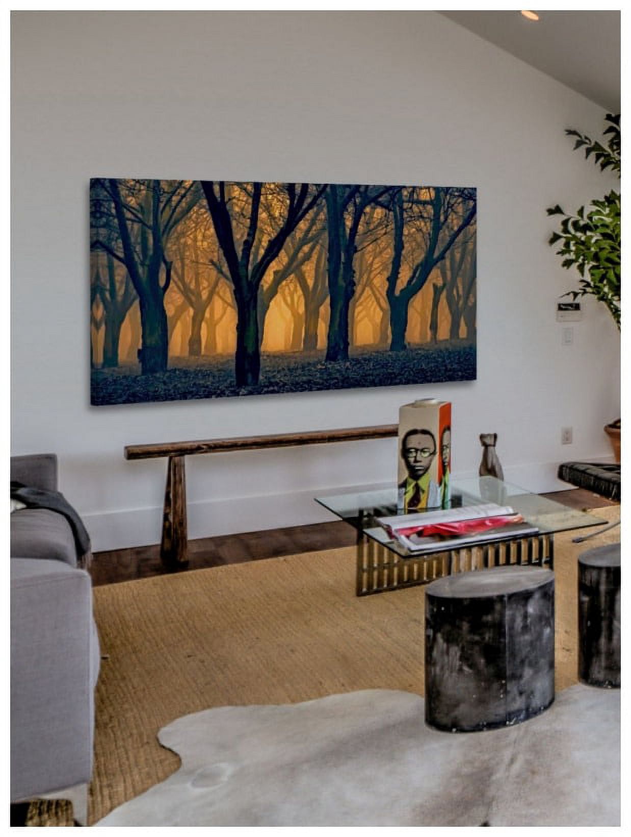 Marmont Hill Inc Marmont Hill - Woods Aglow Painting Print on Canvas - Multi-color
