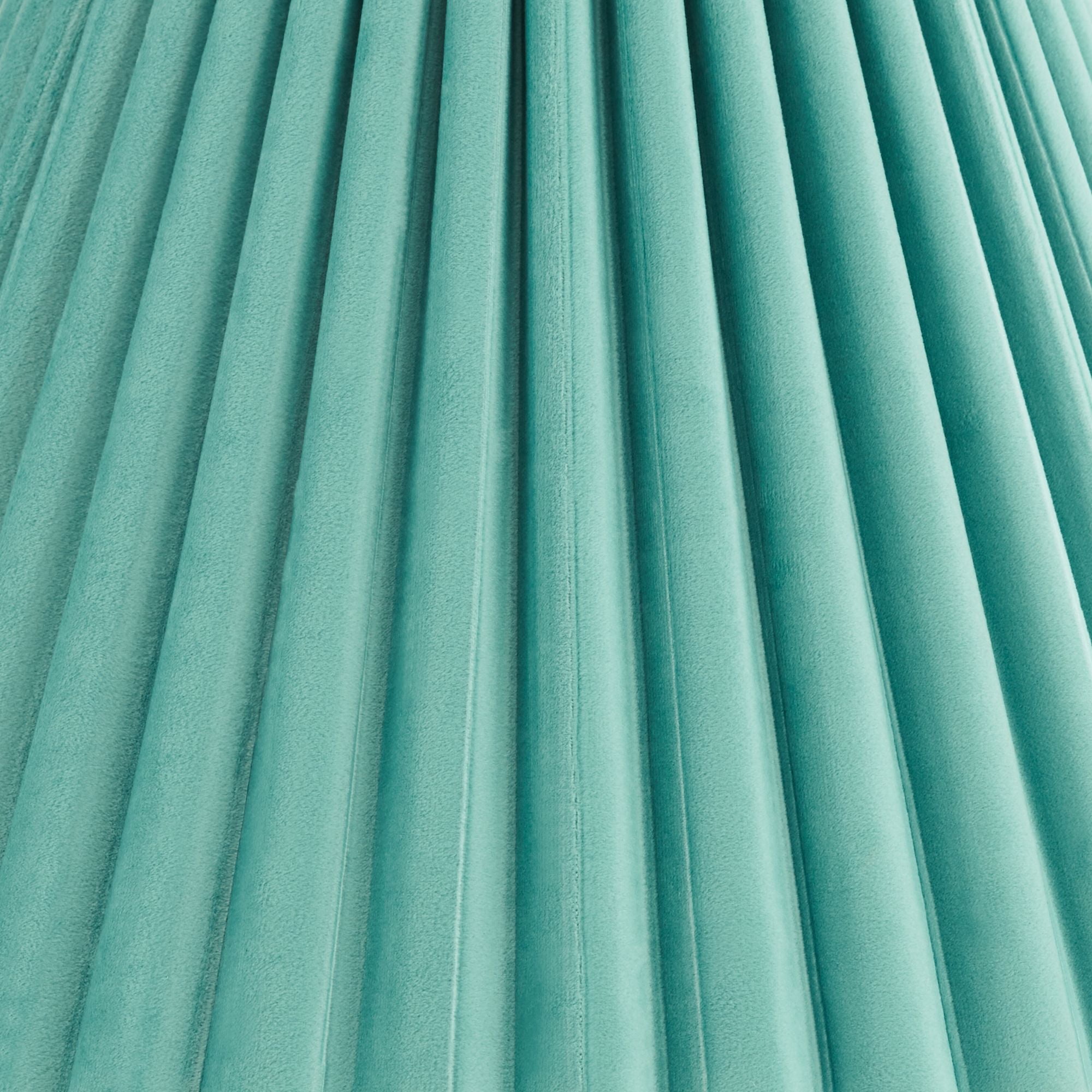 Springcrest 7" Top x 15" Bottom x 10" High x 10 3/4" Slant Lamp Shade Replacement Blue Velvet Arc Pleated Spider Harp Finial