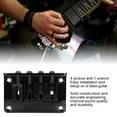 thumbnail image 4 of Guitar Metal Bridge, Hardtail Professional Easy Installation Electric Guitar Saddle Bridge Rugged with Tool Set for Bass GA905 Black, 4 of 7