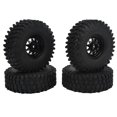 thumbnail image 3 of 4 Uds 1/10 escala RC ruedas de coche neumáticos cubo de rueda de hierro neumáticos de goma de 1,9 pulgadas para 1/10 accesorios de actualización de coche de Control remoto negro, 3 of 8