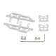 thumbnail image 5 of Ounissouiy 1 Juego de placa de pie portátil de Pedal lateral, reemplazo mejorado de pedales de marco de Metal, repuesto de oruga 1/24 para Axial SCX24 No.01 2piezas Ounissouiy CBP191099, 5 of 5