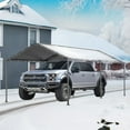 thumbnail image 7 of ECOLINEAR Carport 10x20 ft Heavy Duty Carport, Outdoor Potable Garage with 6 Galvanised Steel Pipes, Carport Canopy with Anti UV All-Season Waterproof Tarp, Car Canopy for Cars,Trucks, Boats(Grey), 7 of 7