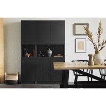South Shore Arum, Contemporary Cabinet, Wide Black