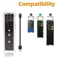 thumbnail image 3 of 2X M.2 NGFF SATA Double Protocole SSD Étui Clair USB Type C 10Gbps PCI-E M2 SSD Boîtier Externe Disque Dur, 3 of 5