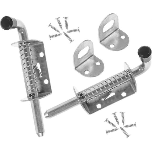 2 Sets Spring Latch Pin Spring Latch Bolt Slide Bolt Latch Spring Latch for Door