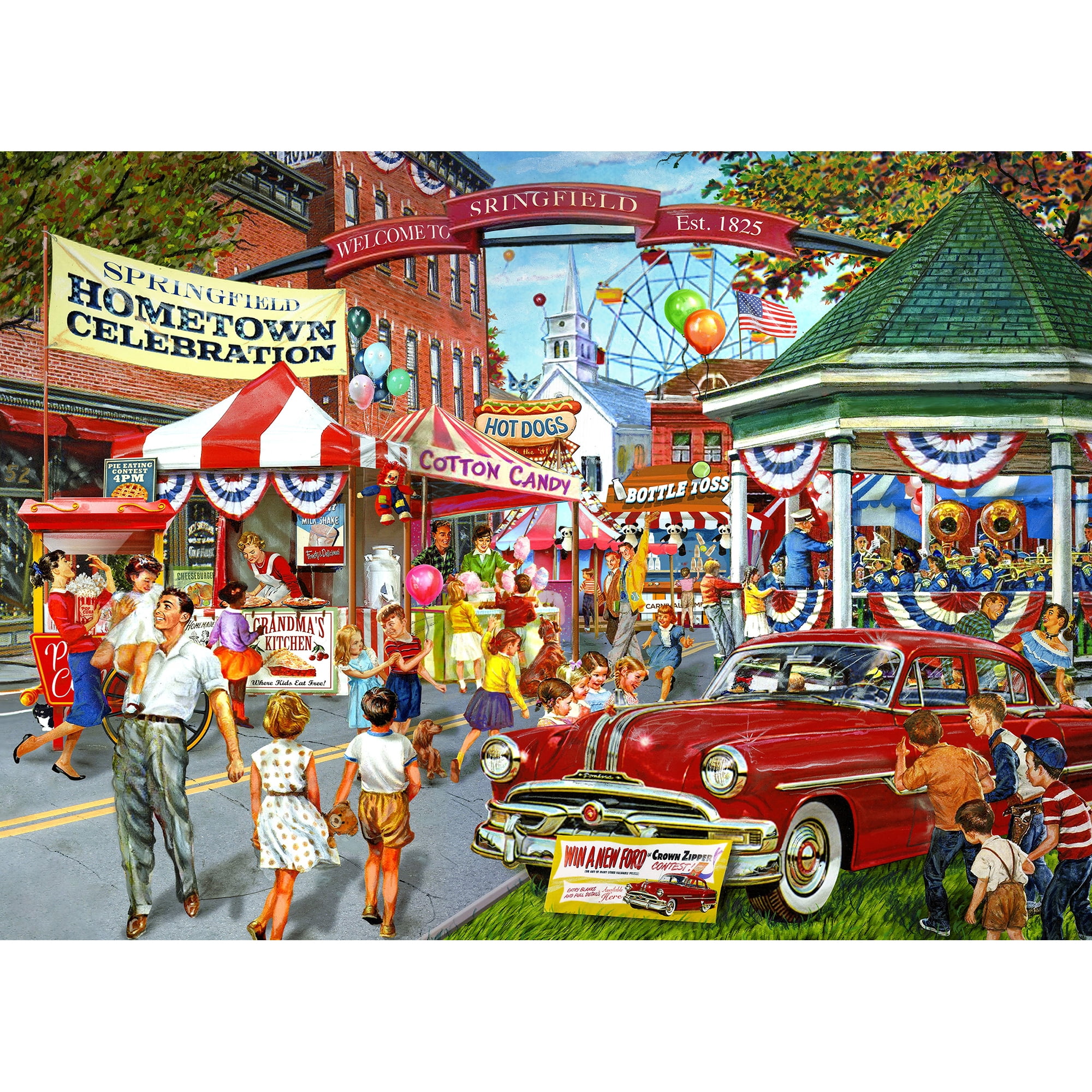 Cra-Z-Art Back to the Past 750-Piece Hometown Celebration Adult Jigsaw Puzzle