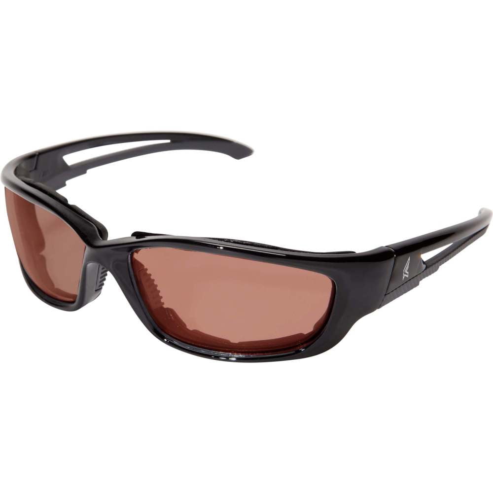 Edge Eyewear TSKAP218 Kazbek Polarized Safety Glasses, Black with
