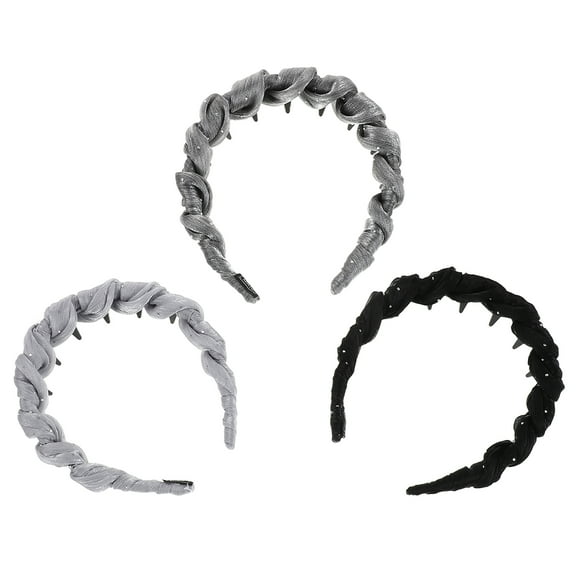 LOLIPPYY 3Pcs Non Slip Teeth Headbands Breathable Mesh Hair Accessories for Spa Skincare and Everyday Use