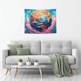 thumbnail image 5 of Hirioo Colorful Whimsical Earth Print Tapestry Lightweight Fabric for Bedroom Aesthetic Home Wall Dorm Décor Living Room Decor 29x37 Inch, 5 of 8