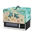 thumbnail image 2 of FOR U DESIGNS Beach Turtle Starfish Pattern Microwave Oven Dust Cover Stain Resistant Protections for Toaster Oven Portable Shield for Countertop Appliances with Top Handle-S, 2 of 8