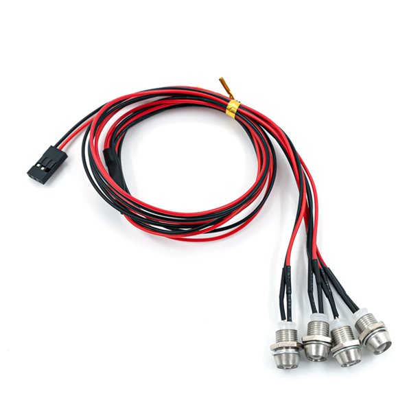Modelo de luces de material, RC LED Light RC Car Light 4 luces de repuesto para 1/10 1/8 HSP Redcat Abanopi 4pcs blanco
