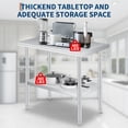 thumbnail image 1 of Kojooin Commercial Stainless Steel Prep Table with Adjustable Undershelf, Rounded Corner Work Table for Kitchen or Garage, 1 of 6