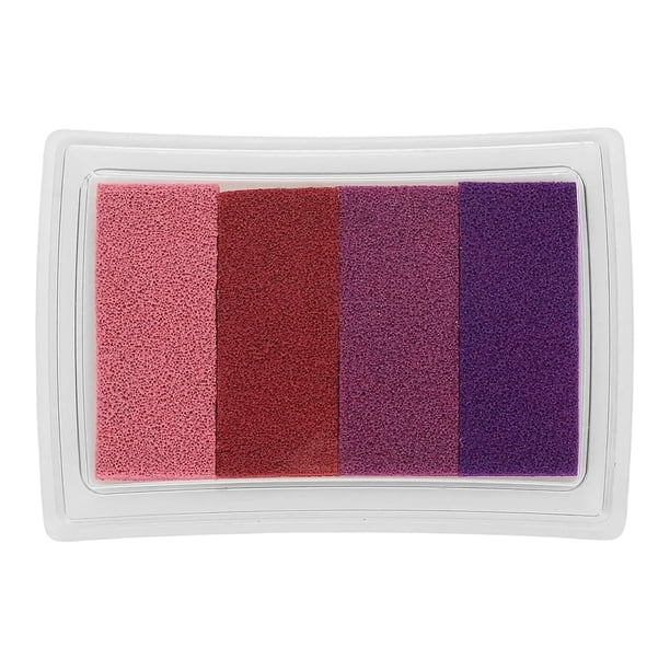 Tinta para sellos de goma, almohadilla de tinta lavable para hacer tarjetas, estampado, álbum de recortes, huellas dactilares, huellas de pies, huellas de manos, color púrpura