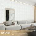 thumbnail image 2 of 29 Sq.Ft 3D Wall Panels, Modern Interior Accent Wall Panel Geometric Textured Wall Tiles for for Living Room Hotel Office,11.8"x11.8", 30Pack, 2 of 6