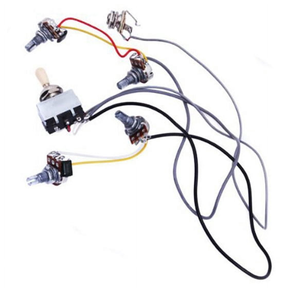 2pcs Faced Humbucker Double Coil Pickups Electric Guitar & 1pcs Guitar Wiring Harness Prewired 2 Volumes 2 Tones 4-500K Pots For LP Guitar