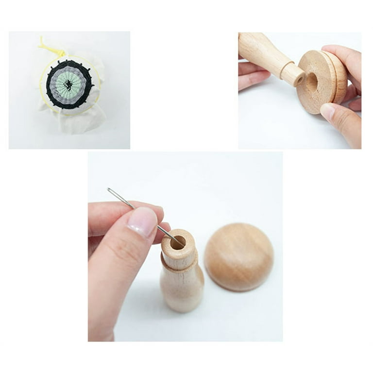 Darning Egg, Socks Darning Egg with Large Eye Needles Sewing Threads Needle  Minder Portable DIY Handicraft Wooden Darning Egg Kit Sewing Darning
