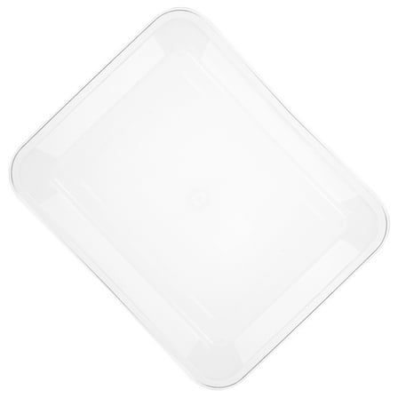 Large Acrylic Tray Wicker Divided Serving with Lid Decorative Transparent