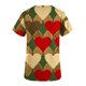 thumbnail image 5 of TaTaai Heart Print Women Scrub Blouse 100 Cotton Classic Fit Short Sleeve V Neck Side Pocket Machine Washable No Fading Medical Work Daily Top Gift, 5 of 5