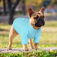 thumbnail image 6 of ZDM Small Dog Pullover Sweater, Cold Weather Cable Knitwear, Classic Turtleneck Thick Warm Clothes for Chihuahua, Bulldog, Dachshund, Pug (Peacock Blue, Small), 6 of 7