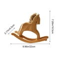 thumbnail image 3 of SIYTUAU Small Handmade Wooden Rocking Horse Figurine For Tabletop Shelf Or Desk Decoration Crafted From Pine Wood With Smooth Finish 8.66X7.28X2.17 Inch, 3 of 6
