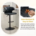 thumbnail image 6 of JUFU Bar Stools Set of 2, Extra Large Adjustable Swivel Bar Stools with Wide Seat & High Back, PU Leather Counter Height Bar Chairs with Footrest for Kitchen Island, 6 of 7