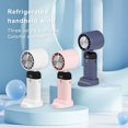 thumbnail image 2 of Inteprter Mini ventilador de refrigeración recargable de verano para niños, ventiladores de aire con pantalla Digital plegable para colgar en Electrodomésticos Rosa, 2 of 6