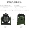 thumbnail image 6 of VIVOSUN Portable Greenhouse Heater with Adjustable Thermostat, 1500W/750W Electric Heater, 3 Modes for Fast Heating, Overheat Protection, Dustproof Design for Grow Tents, Patios & Outdoors, 6 of 8