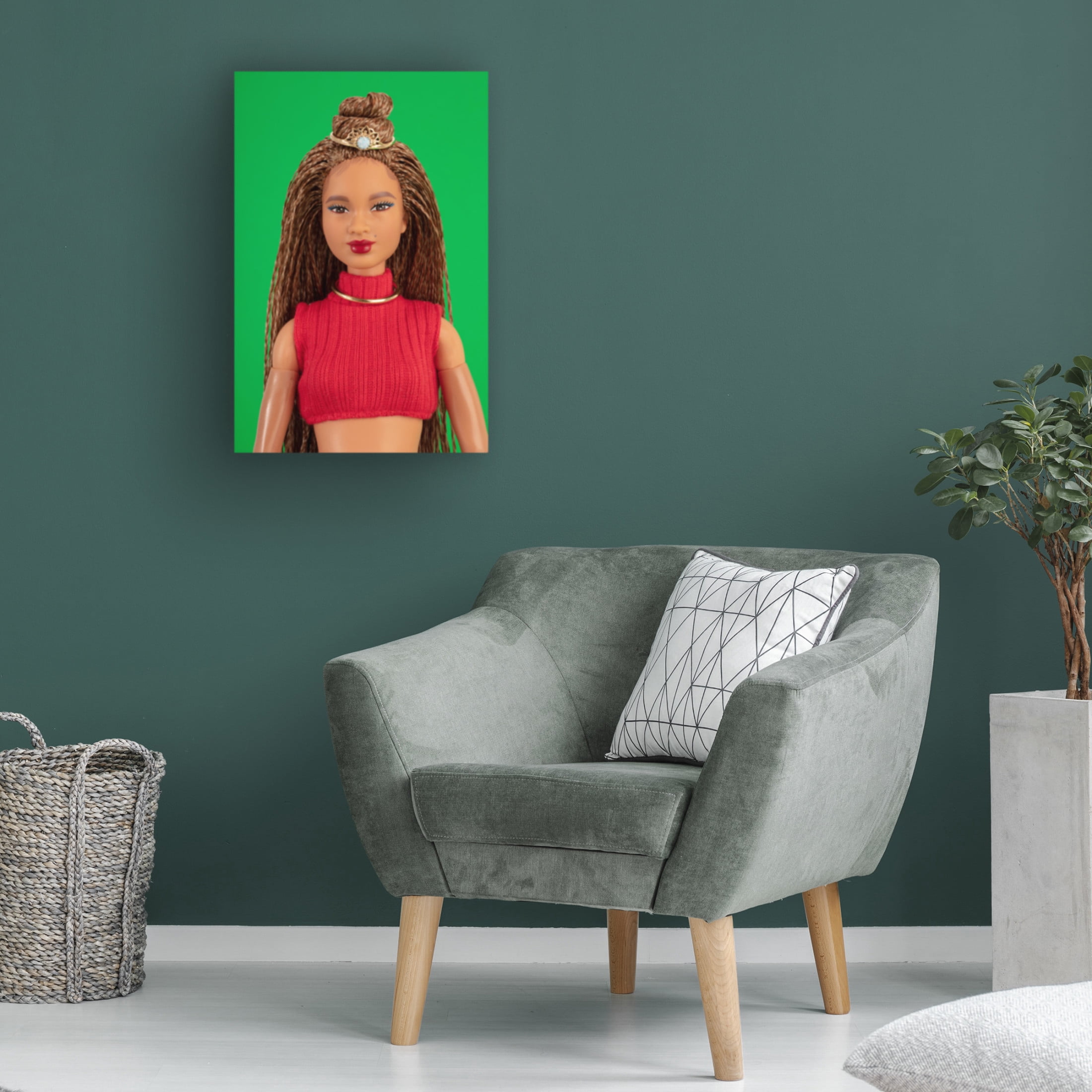Canvas Wall Art - Julia Ramiro 'Portrait2' Wall Art for Living Room, Bedroom, or Office D?cor by Trademark Fine Art - 22 x 32 Inches