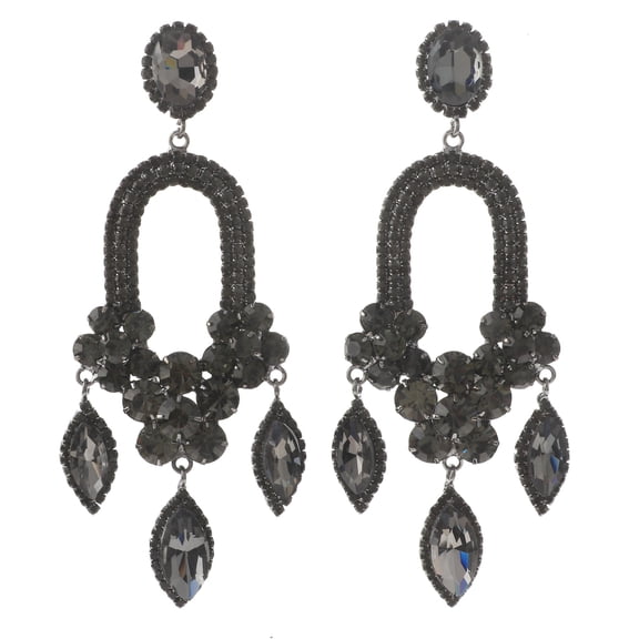 Large Rhinestone Chandelier Earrings