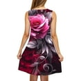 thumbnail image 4 of Women’s Sleeveless Floral Sundress Summer Casual Swing Dress Loose Fit Tank Dress Beach Vacation A Line Dresses, 4 of 4