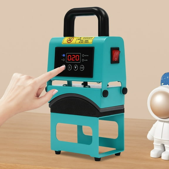 Hat Heat Press Machine 350W Power Press Industrial Digital Sublimation Heat Press Machine Multifunctional Professional Semi-Automatic Heat Press Transfer Machine for Cap T-Shirt Pillowcase