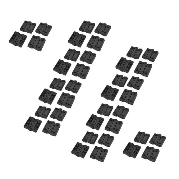 40 Pieces Hinges for Cabinet Doors, Made of Plastic, 40 x 40 mm