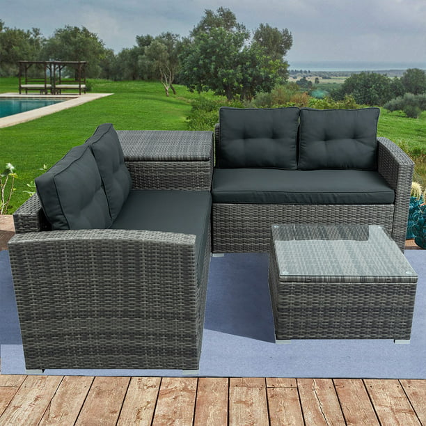 Wicker Rattan Sofa Combination Set, Outdoor Garden Furniture Sets Ireland