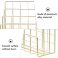 thumbnail image 5 of 1 Pc Simple Alloy File Document Stand Rack Desktop Storage Rack File Holder (Light Golden), 5 of 6
