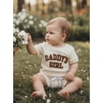 thumbnail image 3 of BemeyourBBs Newborn Baby Girls Daddy's Girl Outfits Summer Clothes Waffle Knit Letter Embroidery Short Sleeve Romper and Elastic Waist Shorts Set, 3 of 9
