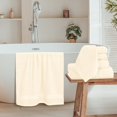 thumbnail image 3 of MALLONI HOME 8 Piece Towel Set 100% Ring Spun Cotton, 2 Bath Towels 27x54, 2 Hand Towels 16x28 and 4 Washcloths 13x13 - Ultra Soft Highly Absorbent Machine Washable Hotel Spa Quality - Ivory, 3 of 7