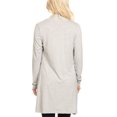 thumbnail image 4 of Women's Long Sleeves Relexed Fit Open Front Side Pockets Solid Cardigan, 4 of 4