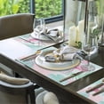 thumbnail image 5 of Cute Colorful Flamingos Placemats Set of 4 Rectangle Table Mats Washable Heat-Resistant Place Mat for Kitchen Dining Table Decor Indoor Outdoor, 5 of 6