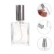 thumbnail image 2 of FELTECHELECTR 4 botellas de spray cuadradas transparentes de 15 ml, de vidrio, vacías, dispensadoras de perfume y líquido para maquillaje y cuidado de la piel (tapa plateada)., 2 of 6