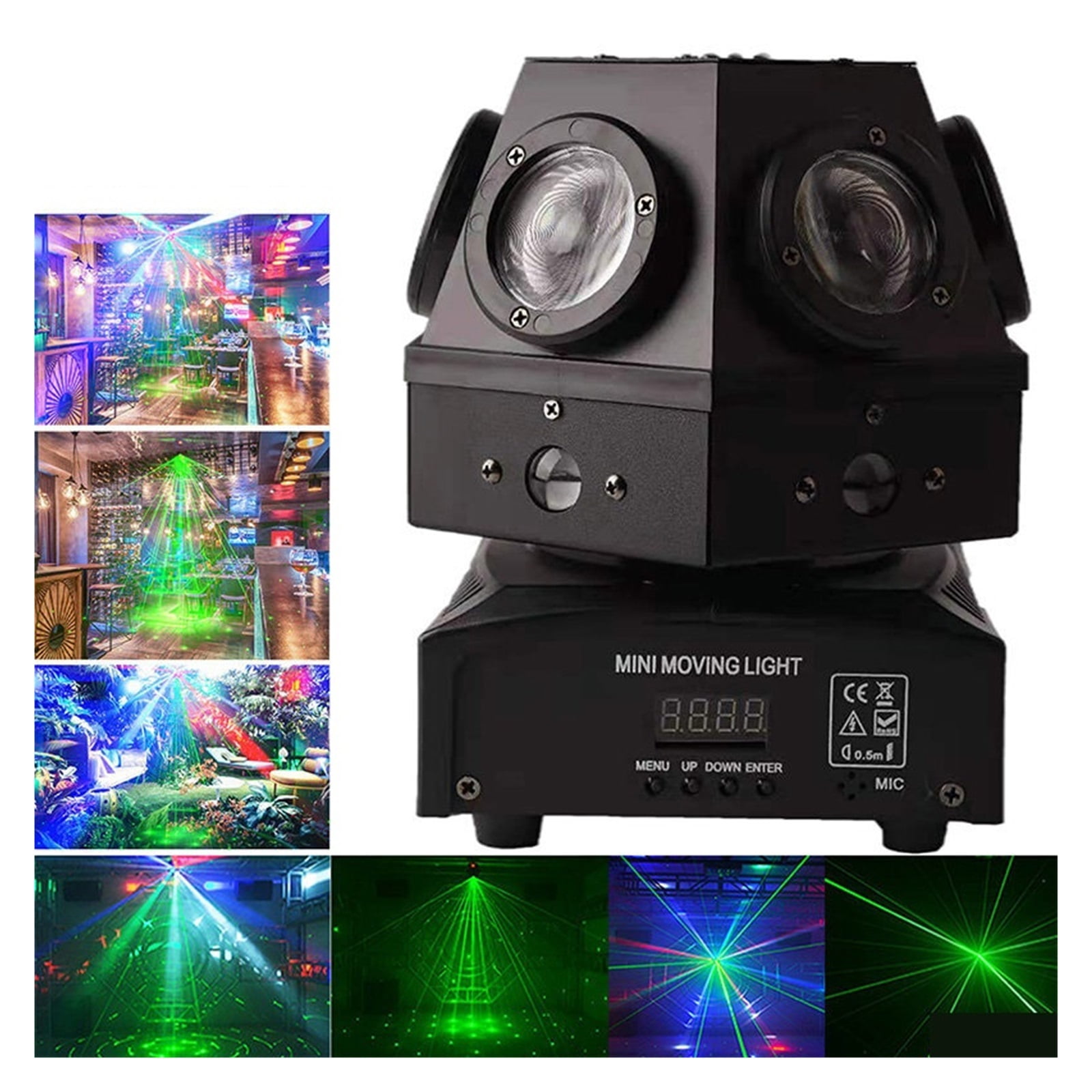 Professional Christmas Stage Lights Beam DJ Disco LED Strobe Party Light DMX512 Sound Music Projector For Home Club