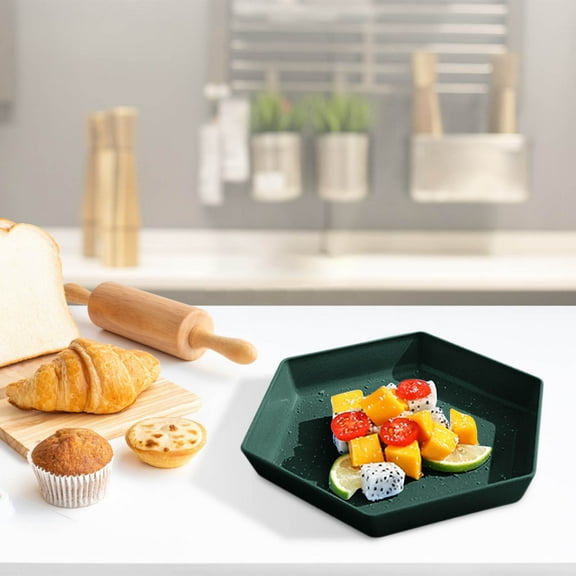 Kugisaki Hexagonal Large Fruit Storage Tray Decorative Food Serving Platters For Home Restaurant And Party Use For Fruits Desserts And Snacks