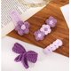 thumbnail image 2 of Horquillas hechas a mano para proteger el cabello del bebé, 4 estilos y colores, cuatro juegos (morado), 2 of 5